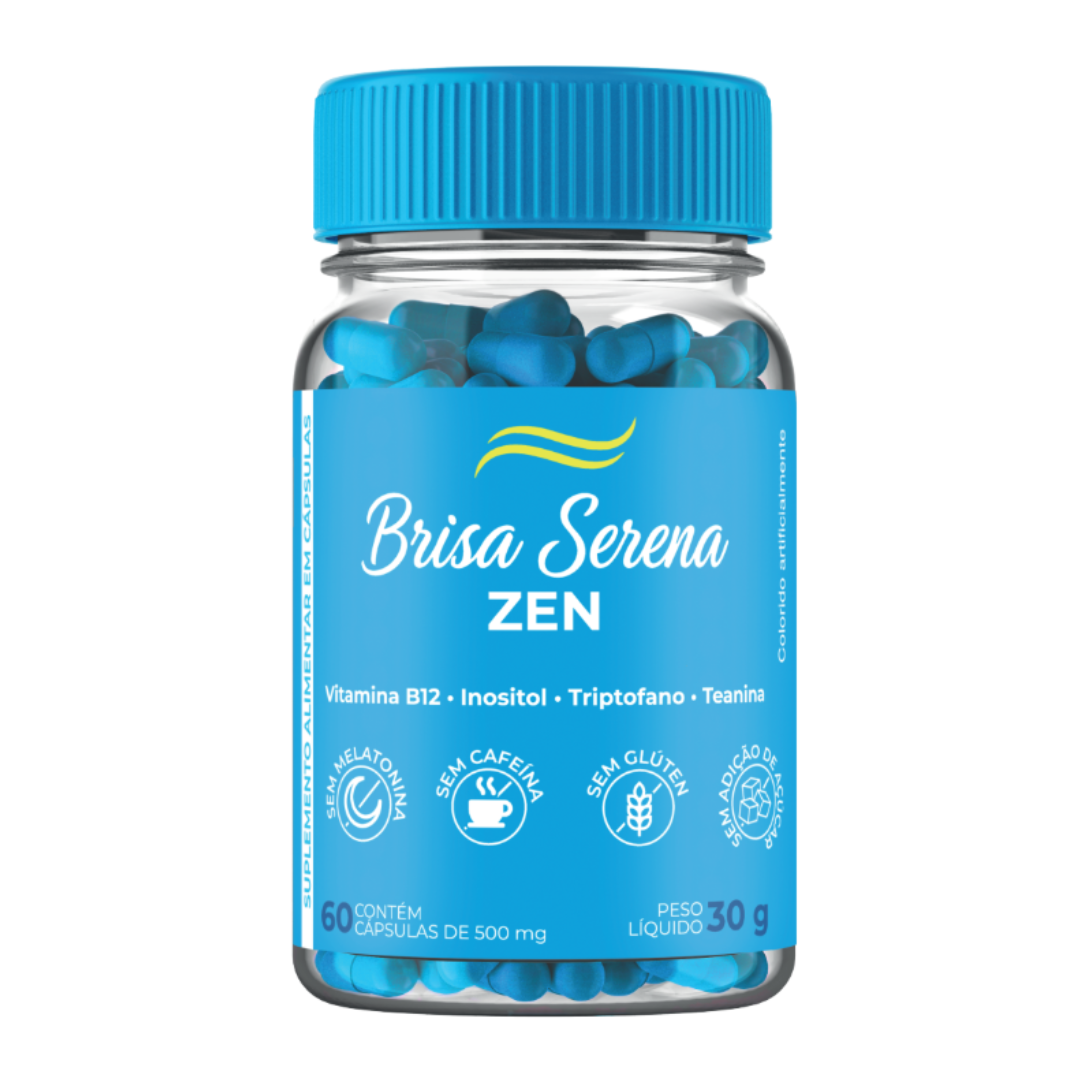 Brisa Serena ZEN Suplemento Natural para Equilíbrio Emocional e Relaxamento