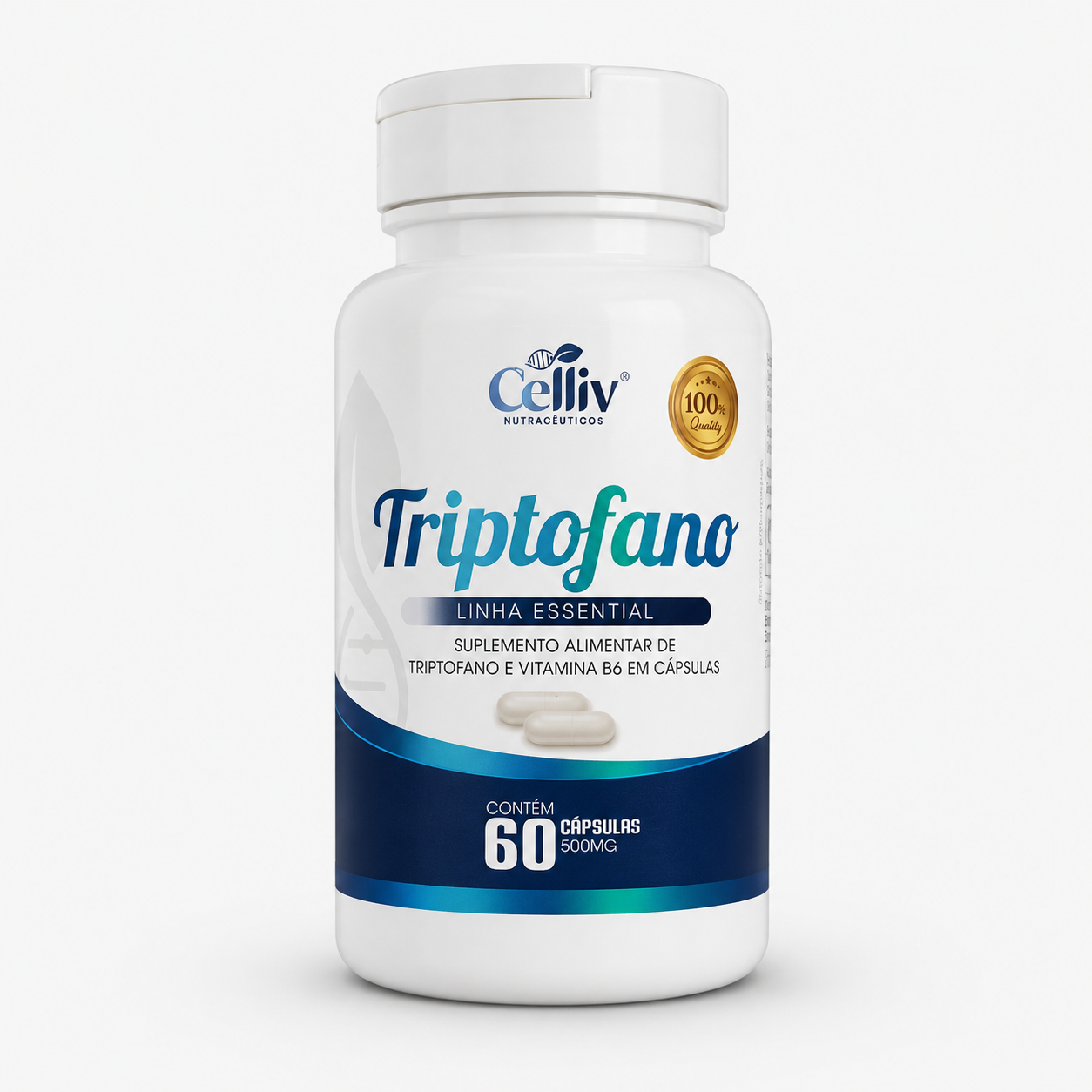 Triptofano + Vitamina B6 Celliv 500mg 60 cápsulas