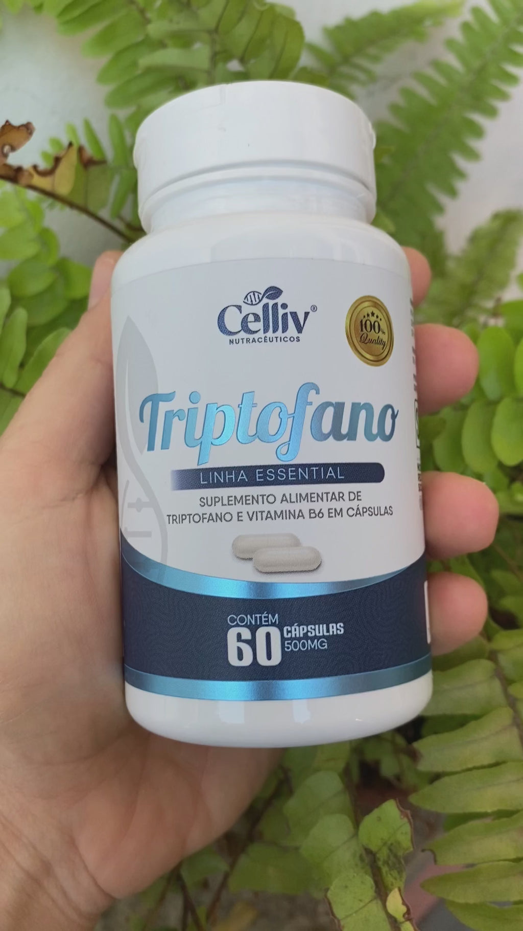 Vídeo do Triptofano com Vitamina B6 Celliv 60 Cápsulas Brisa Serena